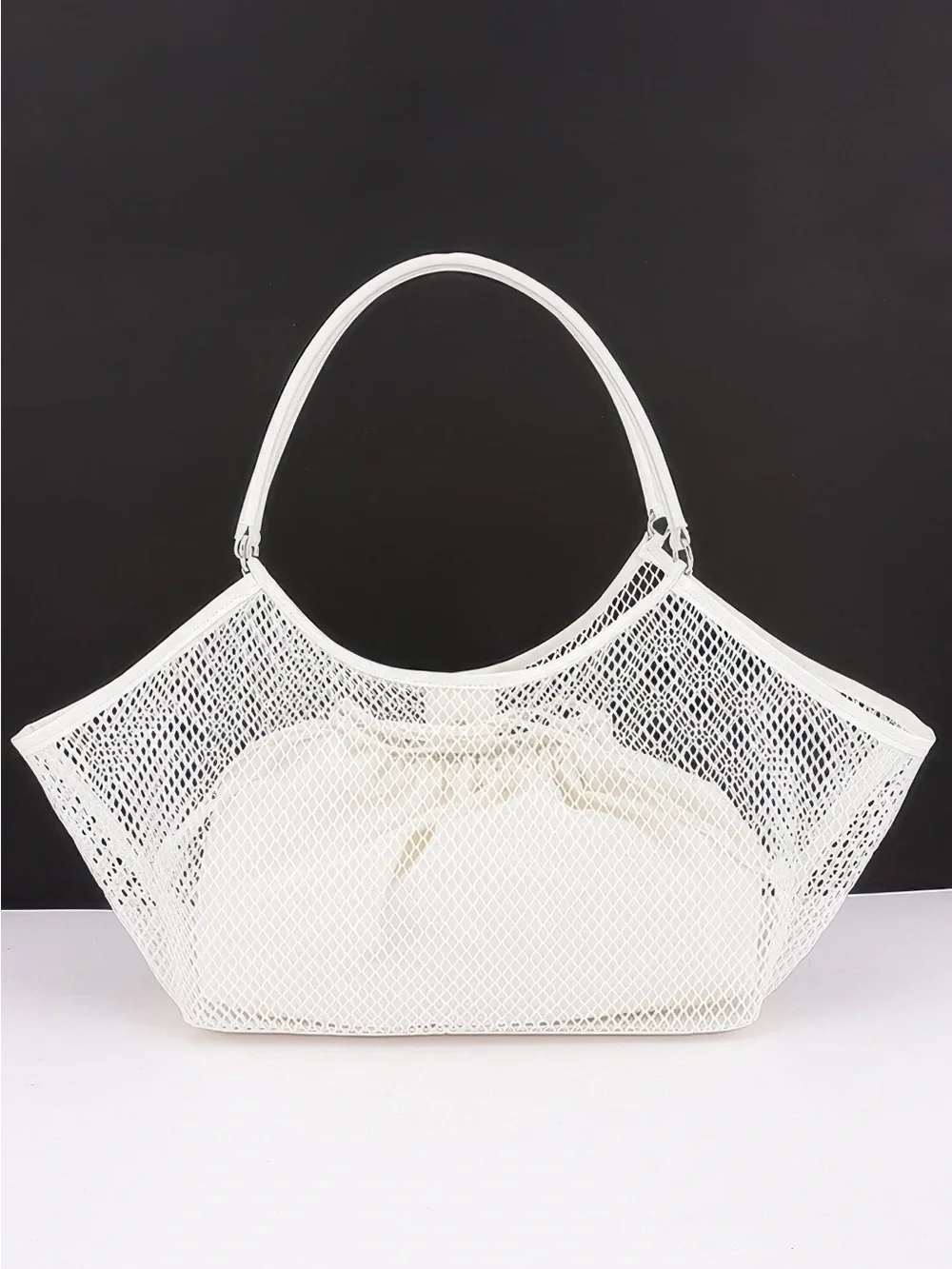 Mesh Tote Bag With Removable Liner